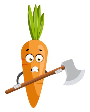 Büyük baltalı havuç, illüstrasyon, beyaz arka plan üzerinde vektör.