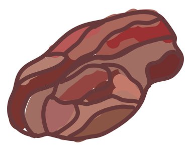 Kemik chuck kızartma, illüstrasyon, beyaz arka plan üzerinde vektör.