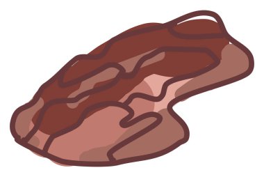 Kemik chuck kızartma, illüstrasyon, beyaz arka plan üzerinde vektör.