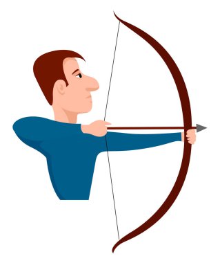 Bowman, illüstrasyon, beyaz arka plan vektör.