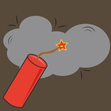 Dinamit, illüstrasyon, beyaz arka plan üzerinde vektör.