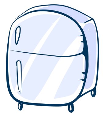 Beyaz arka plan üzerinde yağ buzdolabı, illüstrasyon, vektör.