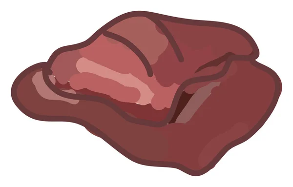 Chuck meat, illustration, vector on white background. — Stock Vector