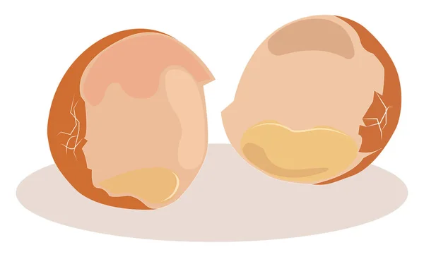 Invólucro do ovo, ilustração, vetor sobre fundo branco . — Vetor de Stock