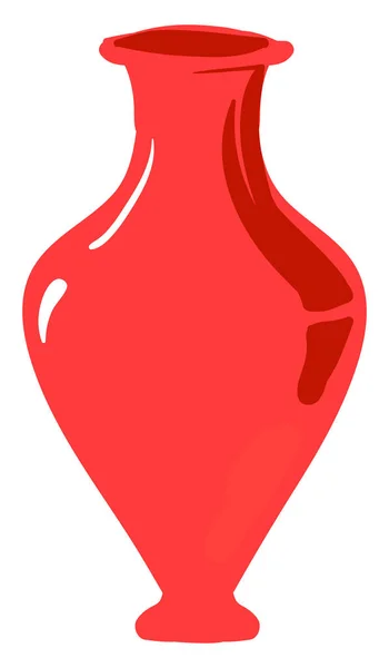 Rode vaas, illustratie, vector op witte achtergrond. — Stockvector