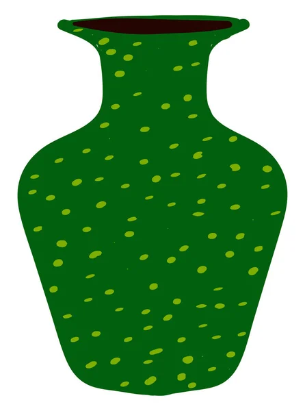 Vaso verde, illustrazione, vettore su sfondo bianco. — Vettoriale Stock