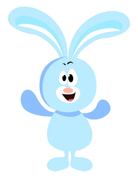 Happy bunny, illustration, vector on white background. — Stock Vector