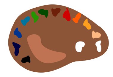 Renk paleti, illüstrasyon, beyaz arkaplan üzerindeki vektör.