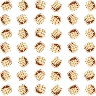 Pancake duvar kağıdı, illüstrasyon, beyaz arka plan vektör.