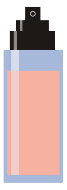 Pembe parfüm, illüstrasyon, beyaz arkaplanda vektör.