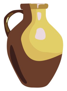 Eski vazo, illüstrasyon, beyaz arka plan üzerinde vektör.