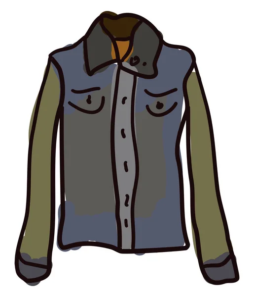 Jeansjacke, Illustration, Vektor auf weißem Hintergrund. — Stockvektor