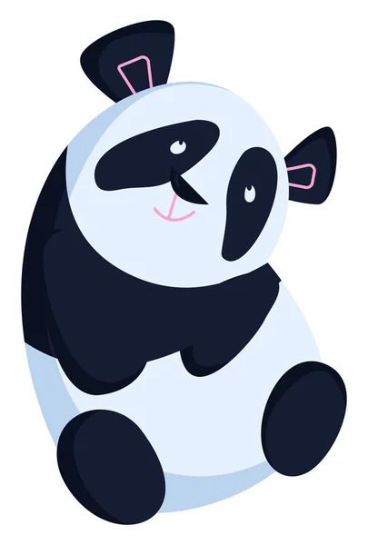 可爱的熊猫，插图，白色背景的矢量. — 图库矢量图片