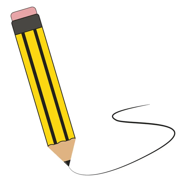 Bleistift, Illustration, Vektor auf weißem Hintergrund. — Stockvektor