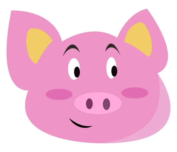 Lindo cerdo, ilustración, vector sobre fondo blanco . — Vector de stock