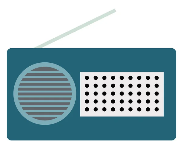 Radio azul, ilustración, vector sobre fondo blanco . — Archivo Imágenes Vectoriales