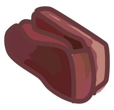 Et kemiği, illüstrasyon, beyaz arka plan üzerinde vektör.