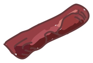 Biftek, illüstrasyon, beyaz arka plan üzerinde vektör.