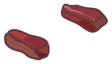 Et filetosu, illüstrasyon, beyaz arka plan üzerinde vektör.