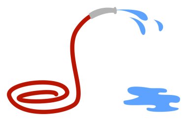 Su hortumu, illüstrasyon, beyaz arka plan vektör.