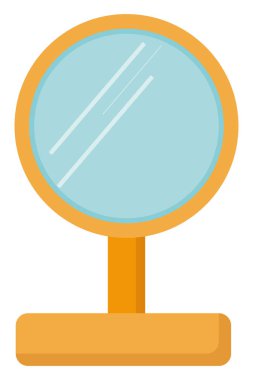 Sarı ayna, illüstrasyon, beyaz arka plan üzerinde vektör.