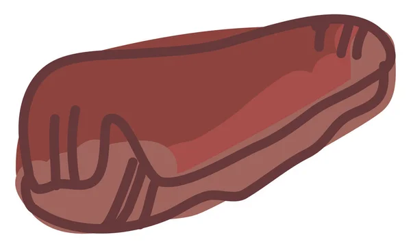 Strisce di carne, illustrazione, vettore su sfondo bianco . — Vettoriale Stock