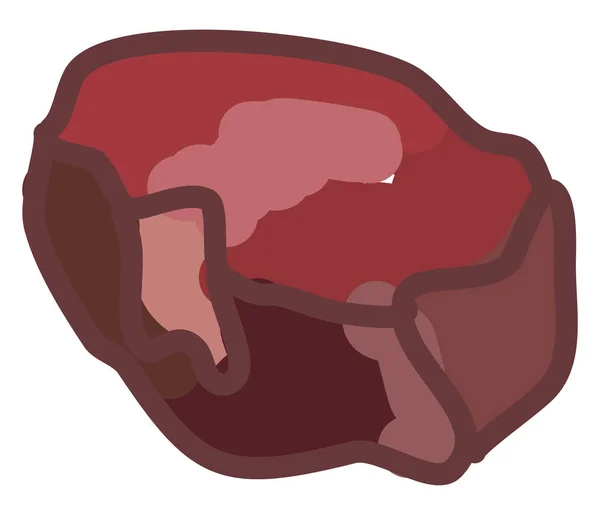 Cap steak, illustration, vector on white background. — Stock Vector