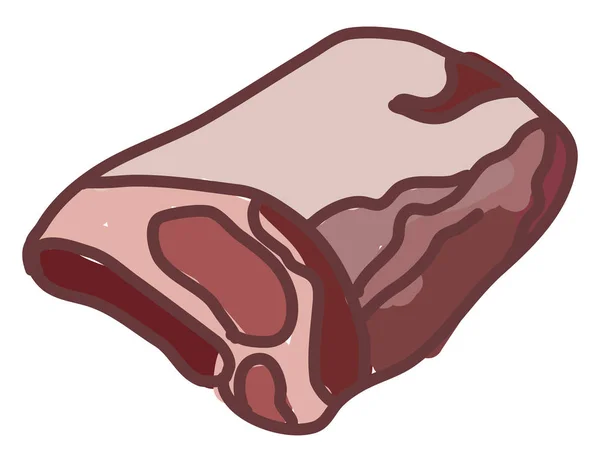 Viande rôtie, illustration, vecteur sur fond blanc . — Image vectorielle