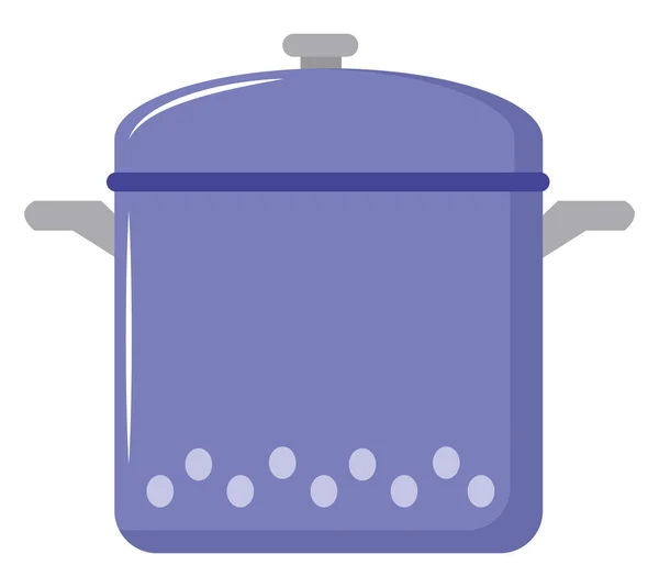 紫色平底锅，插图，白色背景上的矢量. — 图库矢量图片