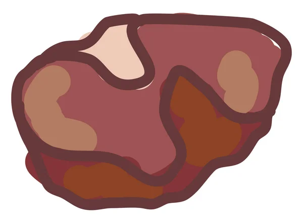 Meat bone, illustration, vector on white background. — Stock Vector
