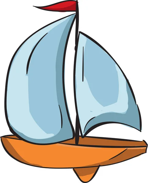 Petit navire, illustration, vecteur sur fond blanc. — Image vectorielle