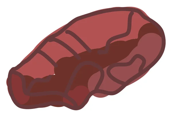 Steak, illustration, vector on white background. — Stock Vector