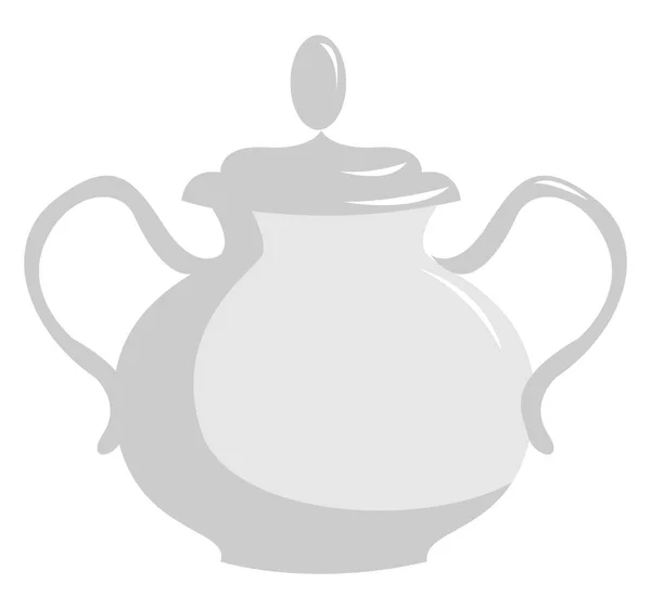 Sugar bowl, illustration, vector on white background. — Stock Vector