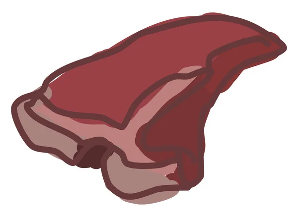 Bone steak, illustration, vector on white background. — Stock Vector