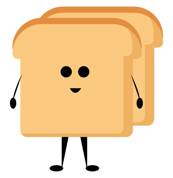 Cute toast, illustration, vector on white background. — Stock Vector