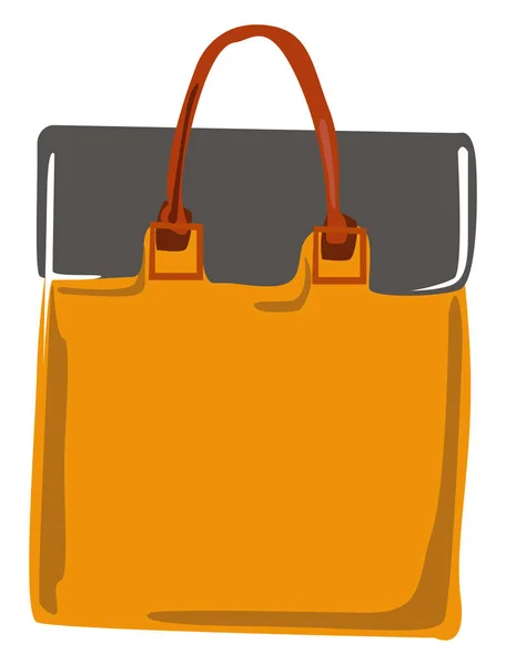 オレンジバッグ、イラスト、白い背景にベクトル. — ストックベクタ