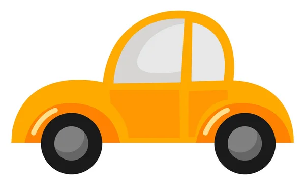 Κίτρινο αυτοκίνητο, απεικόνιση, διάνυσμα σε λευκό φόντο. — Διανυσματικό Αρχείο