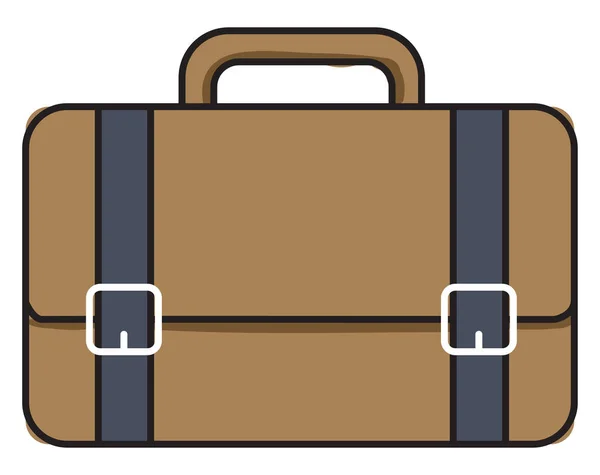 Brown bag, illustration, vector on white background. — Stock Vector