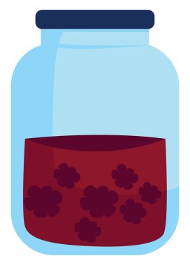 Berry reçel, illüstrasyon, beyaz arka plan vektör.