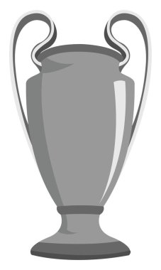 Gümüş fincan, illüstrasyon, beyaz arka plan vektör.