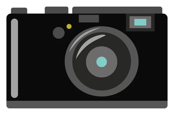 Oude camera, illustratie, vector op witte achtergrond. — Stockvector