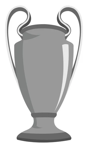 Coupe argentée, illustration, vecteur sur fond blanc . — Image vectorielle