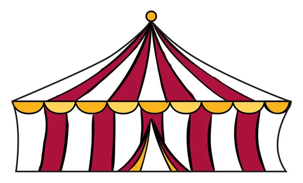 Tente de cirque, illustration, vecteur sur fond blanc . — Image vectorielle