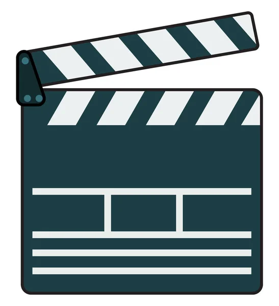 Clapperboard, illustration, vecteur sur fond blanc . — Image vectorielle