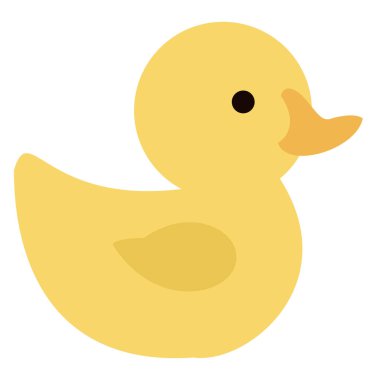 Kauçuk ördek, illüstrasyon, beyaz arka plan üzerinde vektör.