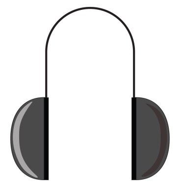 Kulaklıklar, illüstrasyon, beyaz arka plan üzerinde vektör.