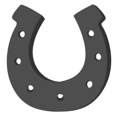 At nalı, illüstrasyon, beyaz arkaplanda vektör.