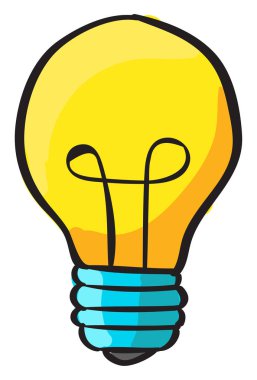 Ampul, illüstrasyon, beyaz arka plan üzerinde vektör.