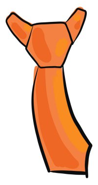Turuncu kravat, illüstrasyon, beyaz arka plan üzerinde vektör.