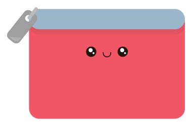 Pembe kalem kılıfı, illüstrasyon, beyaz arka plan üzerinde vektör.